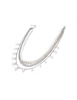項鏈•Glam Ever X Akiiiko聯名系列  Pearl and crystal necklace 珍珠水晶項鏈