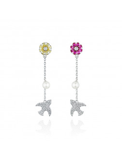 耳環•鳥語花香系列 Flower and bird pendant earrings 花鳥吊墜耳環