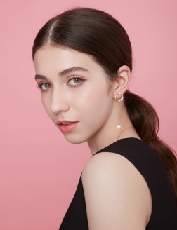 耳環• 珍珠樂園系列 Pearls Drops Earrings環形珍珠長墜耳環
