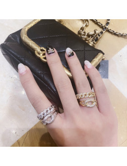 戒指•Glam Ever X Akiiiko聯名系列 Hollow zircon ring 鏤空鋯石環扣戒指
