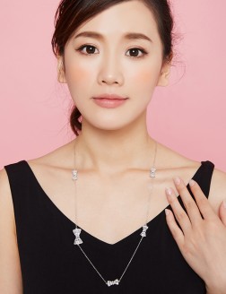 項鏈•時尚系列 Carolina Necklace多個蝴蝶結長鏈