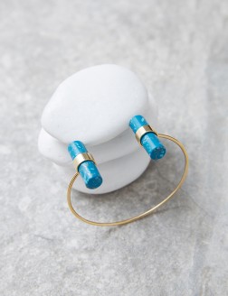 手鐲•大理石系列 Celeste Bracelet 藍色圓柱形手鐲