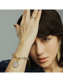 手鏈•Glam Ever X陳燃聯名鋯石系列 Chain pendant disc bracelet 鏈條吊墜圓盤手鏈