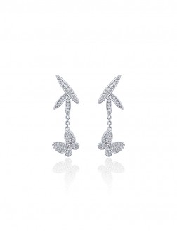 耳環• 蝴蝶系列 Butterfly in the Bloom Earrings蝴蝶吊墜耳環