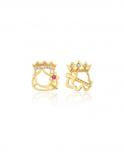 耳环• 國王皇后系列 Sword & Rose Ear Studs 劍與玫瑰耳釘  