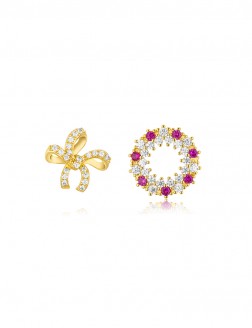 耳環• 聖誕系列 Christmas Collection 花環蝴蝶結耳釘