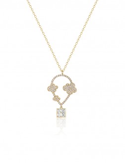 項鏈•熱氣球系列 Hot Air Balloon Necklace熱氣球鏤空鋯石項鏈                      