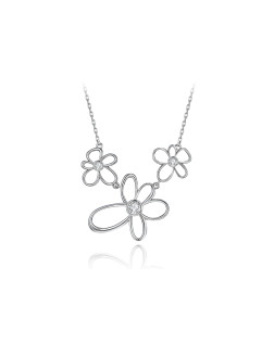 项链•白描花系列 White painted necklace 白描花项链
