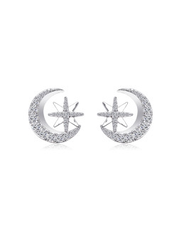 耳环•月亮系列 Moon stud earrings 月亮耳钉