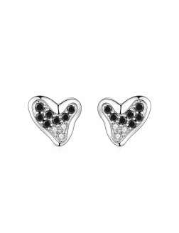 耳环•暗夜系列 Night  love earrings 暗夜爱心耳钉