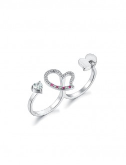 戒指• 臻愛之心系列 Love of My Life Ring三心連指開口戒指