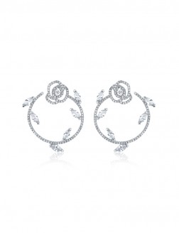 耳環• 英倫玫瑰系列 Secret Garden Earrings大圈玫瑰耳環