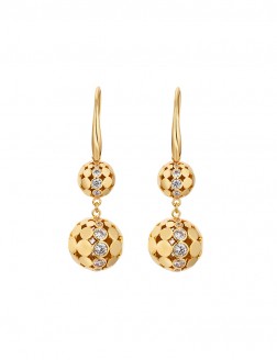 耳環• 質感金屬系列 Dance in the Ballroom Earrings大小雙球掛墜耳環