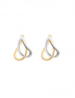 耳環• 質感金屬系列 Two's a Charm Earrings雙色交錯金屬耳環