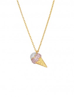 項鏈• 冰淇淋系列 Ice Cream Necklace雙色鋯石冰淇淋項鏈