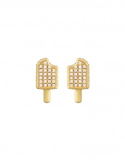 耳環• 冰淇淋系列 Sweet Bite Earrings雙色鋯石棒冰耳釘