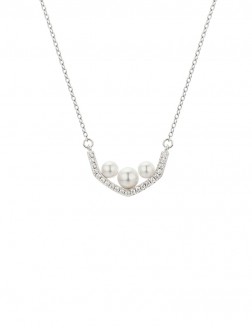 項鏈• 鋯石珍珠系列 Dazzling Diamond triple Pearls Necklace三顆珍珠鋯石項鏈