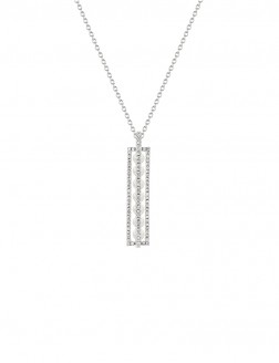 項鏈• 鋯石珍珠系列  Abacus Diamond Pearls Necklace豎排珍珠鋯石項鏈