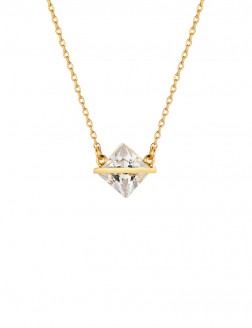 項鏈• 閃耀鋯石系列 Square Diamond Necklace方鉆金屬鎖骨鏈