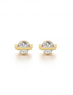 耳釘• 閃耀鋯石系列 Round Diamond Ear Studs圓鉆金屬耳釘