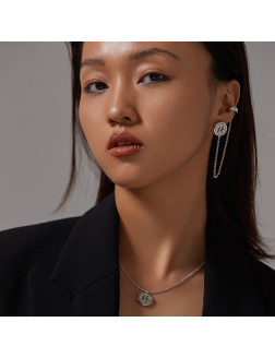 耳環•國潮系列 Chess chain earrings bone chain 象棋鏈條耳環耳骨鏈