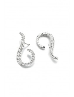耳環• 時尚系列 moon light earrings月半彎鋯石耳環