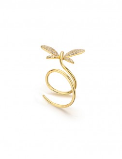戒指• 蜻蜓系列 Dragonfly Double Layers Ring蜻蜓纏繞戒指