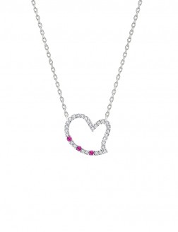 項鏈• 臻愛之心系列 Shape Of My Heart Necklace鏤空鋯石愛心項鏈