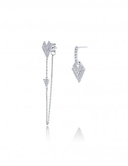 耳環• 情人節系列 Naughty Cubid Earrings愛心不對稱長墜耳環