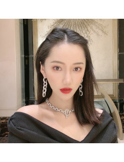 項鏈•Glam Ever X Akiiiko聯名系列 Zircon chain Cuban necklace 鋯石鏈條古巴項鏈