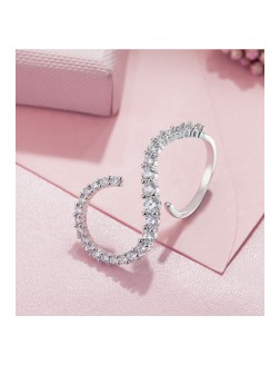 戒指• 時尚系列 Moon Light Ring月半彎鋯石開口戒指