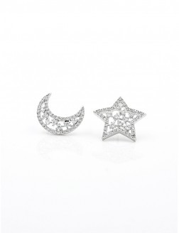 耳環•魅力星月系列 Stella Earrings 星月鑽石耳釘