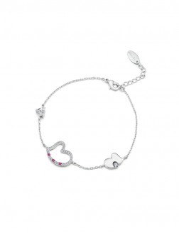 手鏈• 臻愛之心系列 Secret Love Bracelet 鋯石三心手鏈