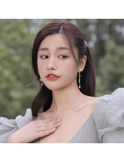 耳環•鳥語花香系列 Lover bird pearl earrings 情人鳥珍珠吊墜耳環