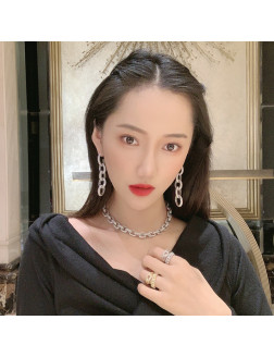 戒指•Glam Ever X Akiiiko聯名系列 Zircon chain ring 鋯石鎖鏈戒指