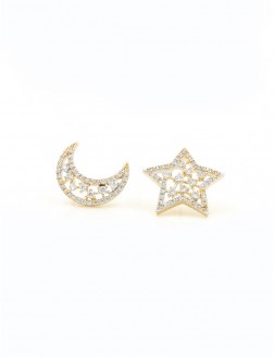 耳環•魅力星月系列 Stella Earrings 星月鑽石耳釘
