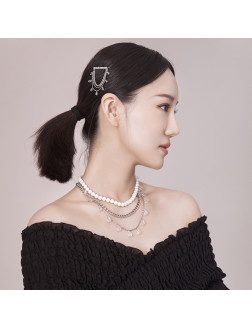 髮夾•Glam Ever X Akiiiko聯名系列 Zircon chain crystal hairpin 鋯石鏈條水晶髮夾