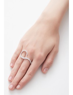 戒指• 時尚系列 Moon Light Ring月半彎鋯石開口戒指