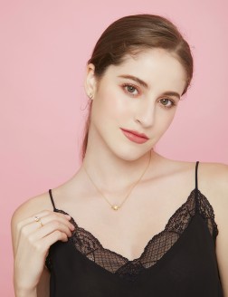 項鏈• 閃耀鋯石系列 Round Diamond Necklace圓鉆金屬鎖骨鏈