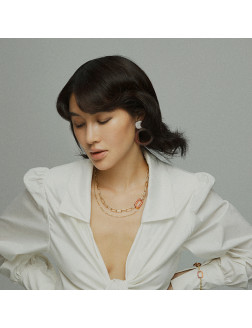 項鏈•Glam Ever X 陳燃聯名樹脂系列 Amber metallic necklace 琥珀色金屬項鏈