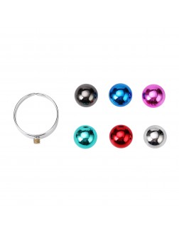 戒指• 时尚系列 The More The Merrier convertible ring 可拆卸彩珠開口戒指 戒圈+銀色彩珠