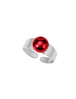 戒指• 时尚系列 The More The Merrier convertible ring 可拆卸彩珠開口戒指 戒圈+紅色彩珠
