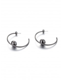 耳環• 舞動珍珠系列 Set You Free Hoop Earrings 大圈銀色珍珠耳環